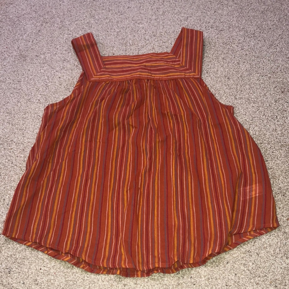 Orange Striped Tank